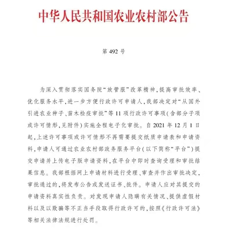 12月1日起施行！農(nóng)藥和肥料登記中的部分事項(xiàng)實(shí)施全程電子化審批(圖2)