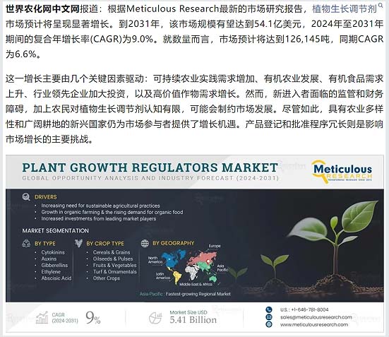 有機農業(yè)興起帶動植調劑市場(圖1)